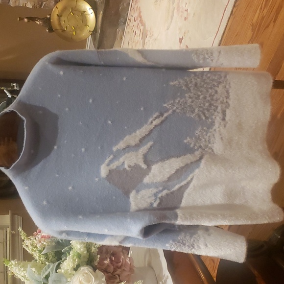 Nwt Rachel ZOE sweater 1x and 2x blue and white - Picture 4 of 14